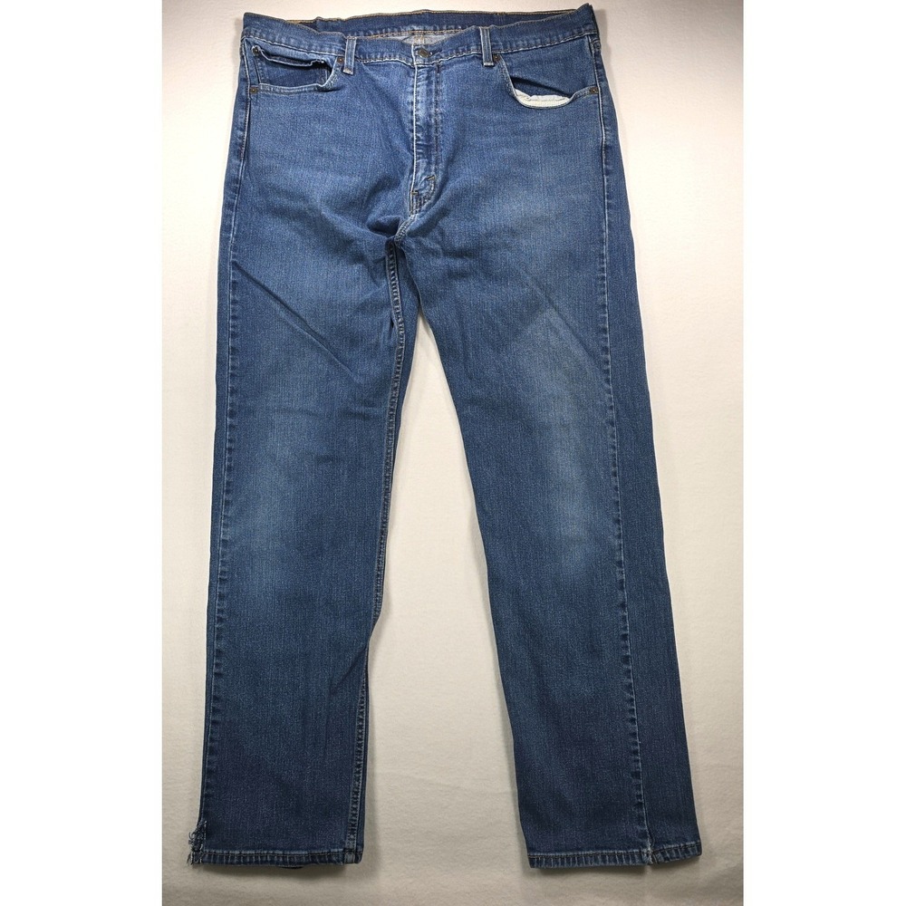 Levis 505 Regular Fit‎ Straight Leg Jeans Mens 40x32 Medium Wash Blue Denim
